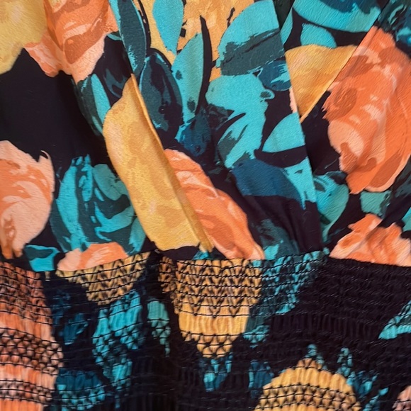 Anthropologie Plenty by Tracy Reese Black motif Floral Midi Dress - Picture 7 of 8